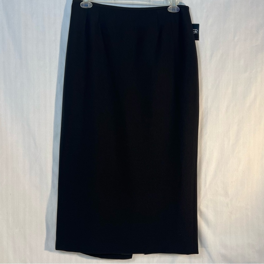 Kasper Valencia Black Maxi Pencil Skirt Formal or Casual Lined Back Zipper 12 👍